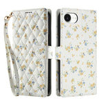 Til iPhone 17e / 16e Wallet Case Rhombisk blomsterdesign Flipcover i læder med rem