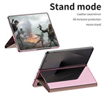 For Samsung Galaxy Z Fold7 5G Case Electroplating View Window Stand Leather Phone Cover
