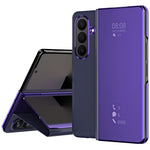 For Samsung Galaxy Z Fold7 5G Case Electroplating View Window Stand Leather Phone Cover
