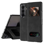 Til Samsung Galaxy Z Fold7 5G Etui med visningsvindue PU-læder telefoncover