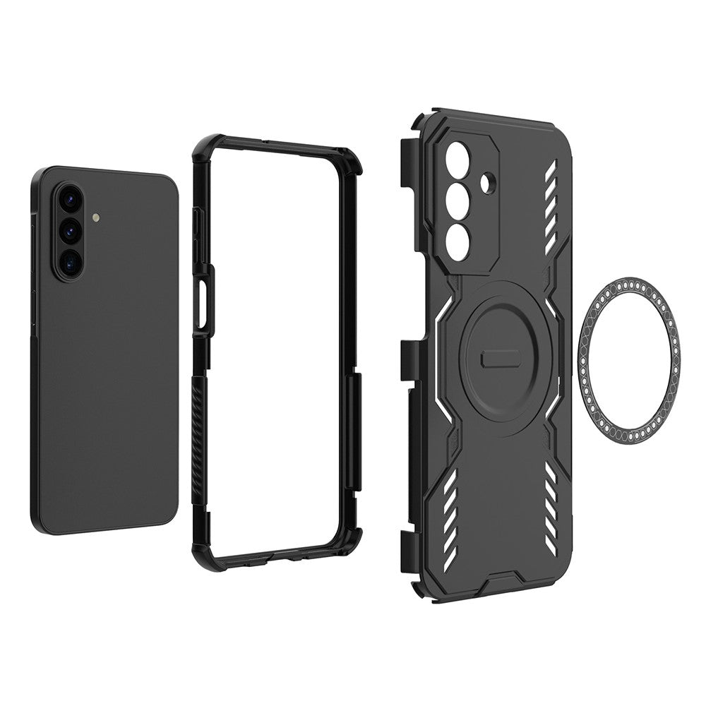 Samsung Galaxy A18 5G / A18 4G / A17 5G / A17 4G Magnetiskt Skal Butterfly Armor Hollow Värmeavledande PC + TPU mobilskal
