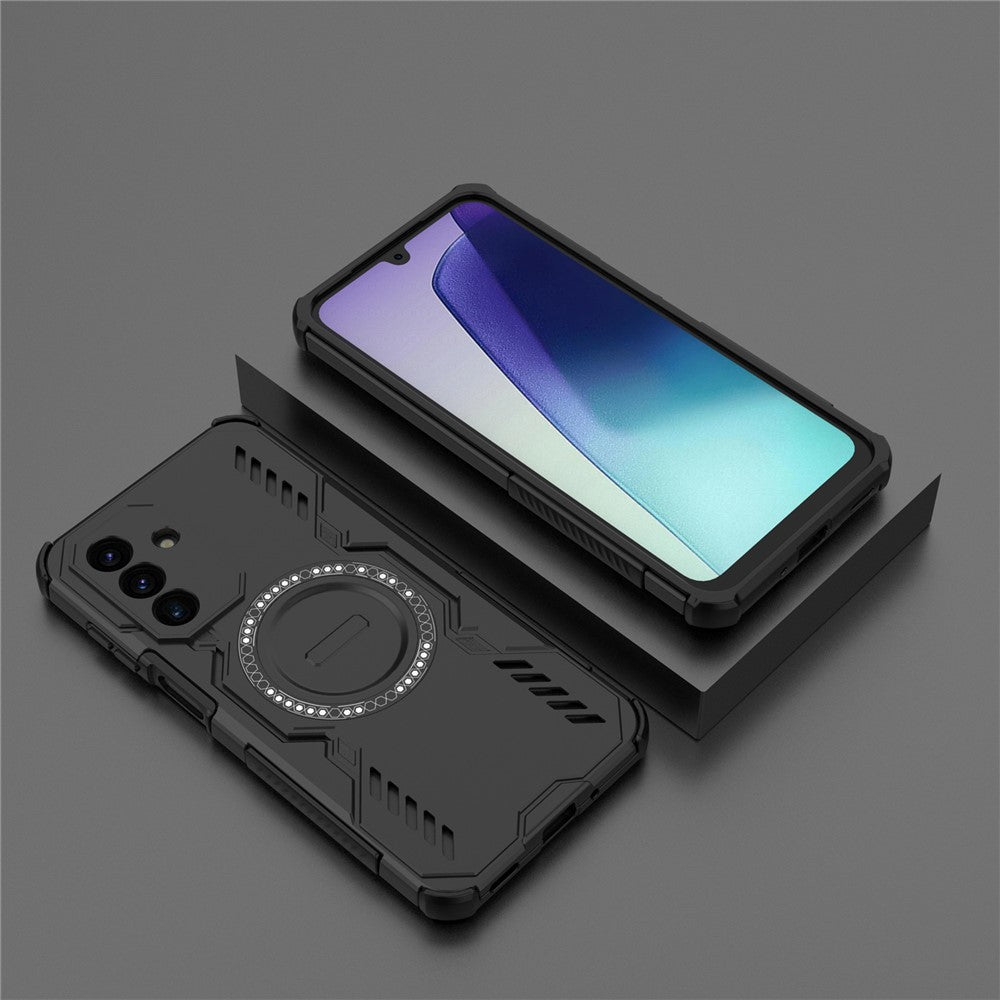 Samsung Galaxy A18 5G / A18 4G / A17 5G / A17 4G Magnetiskt Skal Butterfly Armor Hollow Värmeavledande PC + TPU mobilskal