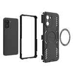 For OnePlus Nord CE5 5G / Ace 5 Racing 5G Magnetic Case Butterfly Armor Hollow Heat Dissipation PC + TPU Phone Cover