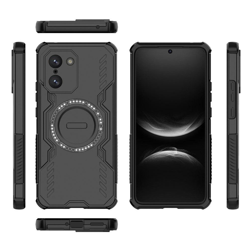 For OnePlus Nord CE5 5G / Ace 5 Racing 5G Magnetic Case Butterfly Armor Hollow Heat Dissipation PC + TPU Phone Cover