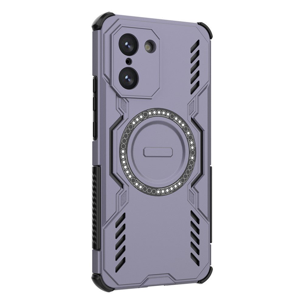 For OnePlus Nord CE5 5G / Ace 5 Racing 5G Magnetic Case Butterfly Armor Hollow Heat Dissipation PC + TPU Phone Cover