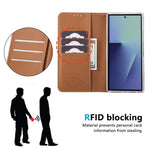 ABEEL For Samsung Galaxy Z Fold7 5G Phone Case RFID Blocking Leather Flip Cover