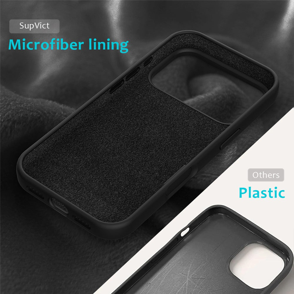 For iPhone 18 Pro / 17 Pro Case Drop Proof Liquid Silicone Soft Lining Back Phone Cover