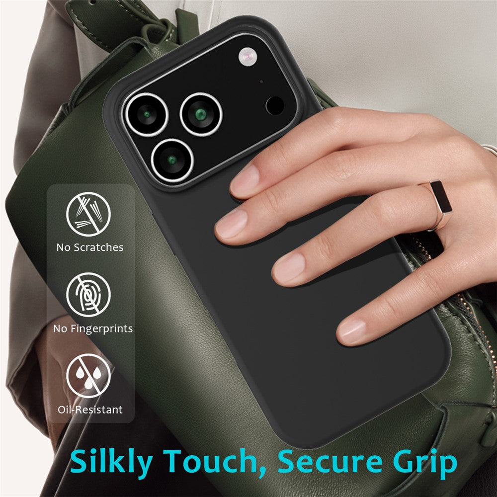 For iPhone 18 Pro / 17 Pro Case Drop Proof Liquid Silicone Soft Lining Back Phone Cover