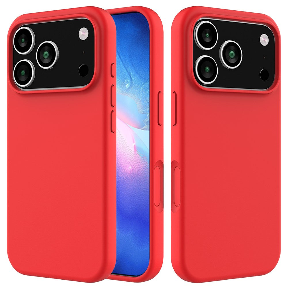 For iPhone 18 Pro / 17 Pro Case Drop Proof Liquid Silicone Soft Lining Back Phone Cover