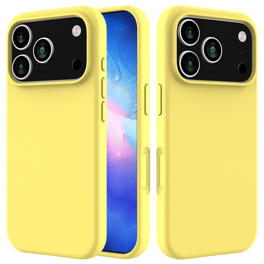 For iPhone 18 Pro / 17 Pro Case Drop Proof Liquid Silicone Soft Lining Back Phone Cover