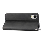 Folio Flip PU Læder Telefoncover til Samsung Galaxy A23e, Anti-fald Diamantmønster Præget Kalve tekstur Telefonpung Cover Stativ med Rem