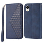 Folio Flip PU Læder Telefoncover til Samsung Galaxy A23e, Anti-fald Diamantmønster Præget Kalve tekstur Telefonpung Cover Stativ med Rem