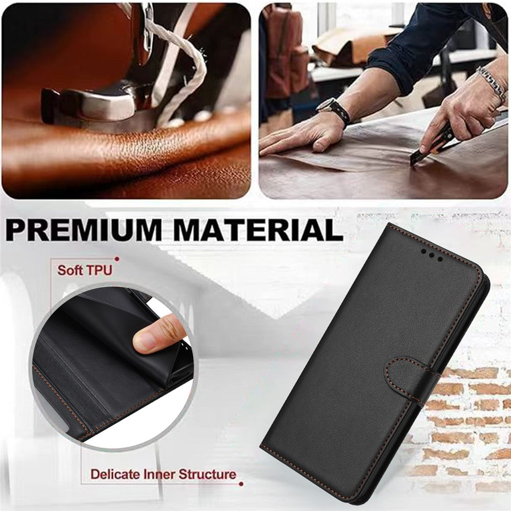 For Samsung Galaxy A08 5G / A07 4G Case Stand Wallet Leather Phone Cover with Strap
