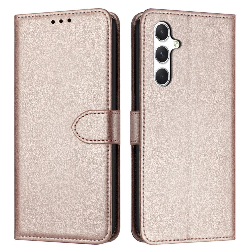 Samsung Galaxy A18 4G / A18 5G / A17 4G / A17 5G / A26 5G / A16 4G / A16 5G / F17 5G / M17 5G-etui med stativ, pung, læder og rem