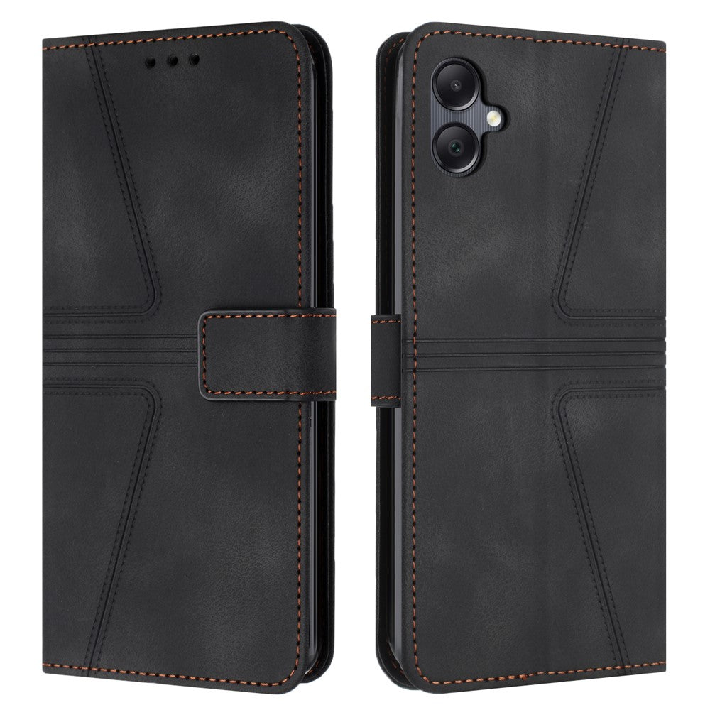 Til Samsung Galaxy A08 5G / A07 4G Cover Trekant Præget Anti-ridse Telefonpung Etui