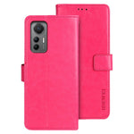 IDEWEI För Xiaomi 12 Lite 5G Crazy Horse Texture mobilskal Stötsäkert PU-läder Vikbart Stativ Plånbok Flip mobilskal