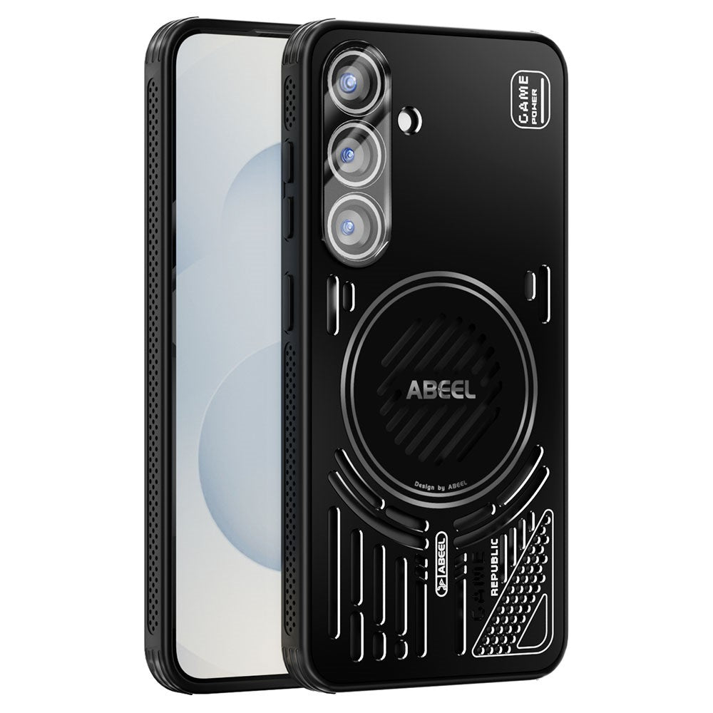 ABEEL Magnetiskt Skal För Samsung Galaxy S25 Aluminiumlegering + PC + TPU Ihåligt Värmeavledande mobilskal