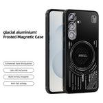 ABEEL Magnetiskt Skal För Samsung Galaxy S25 Aluminiumlegering + PC + TPU Ihåligt Värmeavledande mobilskal