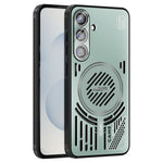 ABEEL Magnetiskt Skal För Samsung Galaxy S25 Aluminiumlegering + PC + TPU Ihåligt Värmeavledande mobilskal