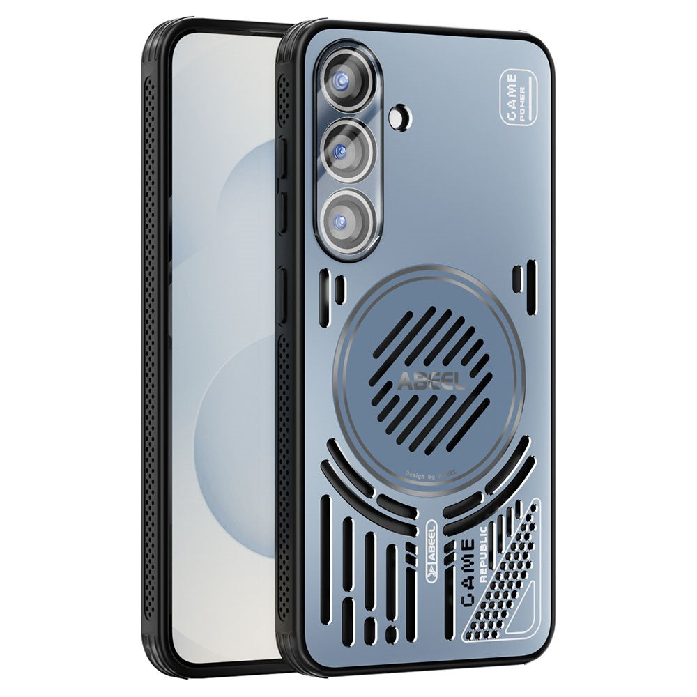 ABEEL Magnetiskt Skal För Samsung Galaxy S25 Aluminiumlegering + PC + TPU Ihåligt Värmeavledande mobilskal