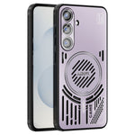 ABEEL Magnetiskt Skal För Samsung Galaxy S25 Aluminiumlegering + PC + TPU Ihåligt Värmeavledande mobilskal