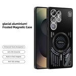 ABEEL För Samsung Galaxy S25 Ultra Magnetiskt Skal Aluminiumlegering + PC + TPU Ihåligt Värmeavledande mobilskal