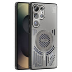 ABEEL För Samsung Galaxy S25 Ultra Magnetiskt Skal Aluminiumlegering + PC + TPU Ihåligt Värmeavledande mobilskal