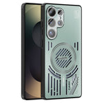 ABEEL För Samsung Galaxy S25 Ultra Magnetiskt Skal Aluminiumlegering + PC + TPU Ihåligt Värmeavledande mobilskal