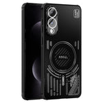 ABEEL Magnetiskt Skal För Samsung Galaxy S25 Edge Aluminiumlegering + PC + TPU Ihåligt Värmeavledande mobilskal