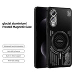 ABEEL Magnetiskt Skal För Samsung Galaxy S25 Edge Aluminiumlegering + PC + TPU Ihåligt Värmeavledande mobilskal