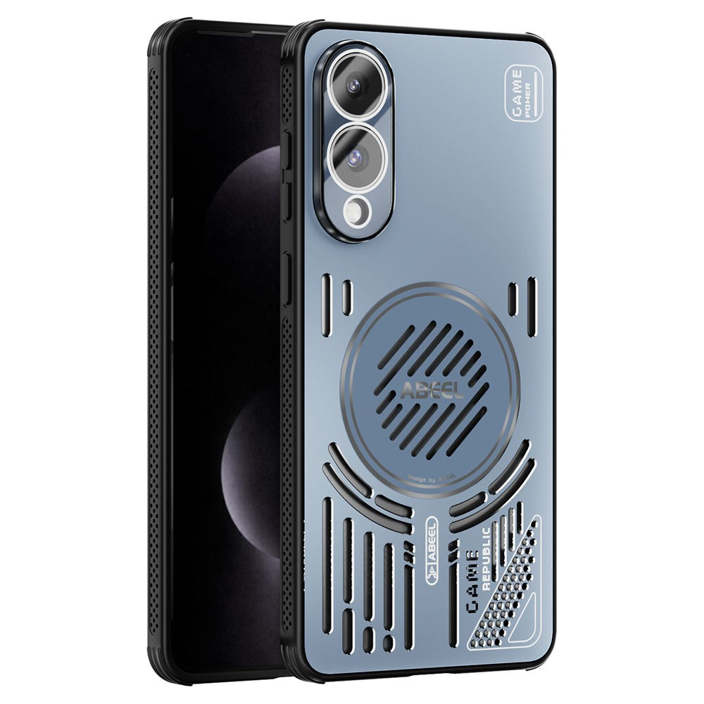 ABEEL Magnetiskt Skal För Samsung Galaxy S25 Edge Aluminiumlegering + PC + TPU Ihåligt Värmeavledande mobilskal