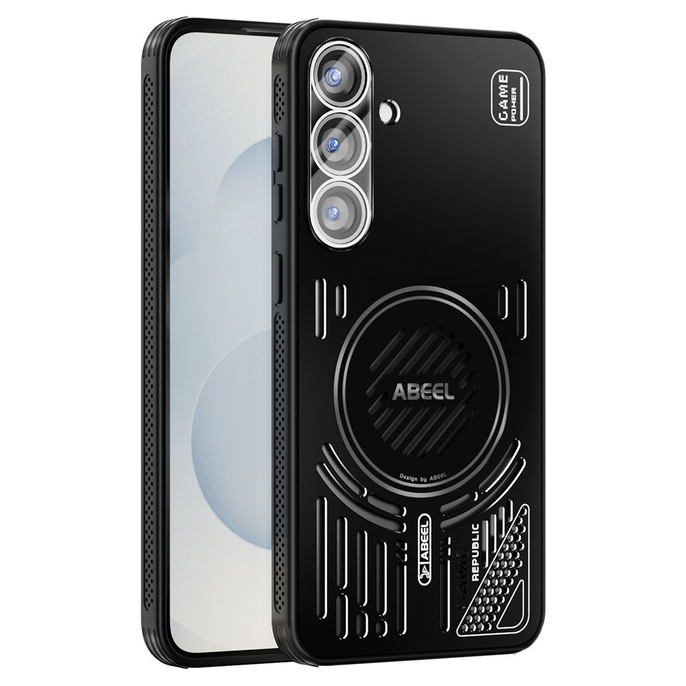ABEEL For Samsung Galaxy S25+ Magnetic Case Aluminum Alloy + PC + TPU Hollow Heat Dissipation Phone Cover