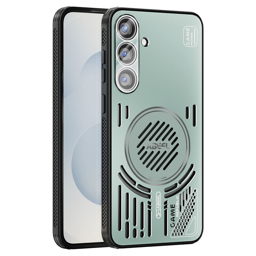 ABEEL For Samsung Galaxy S25+ Magnetic Case Aluminum Alloy + PC + TPU Hollow Heat Dissipation Phone Cover