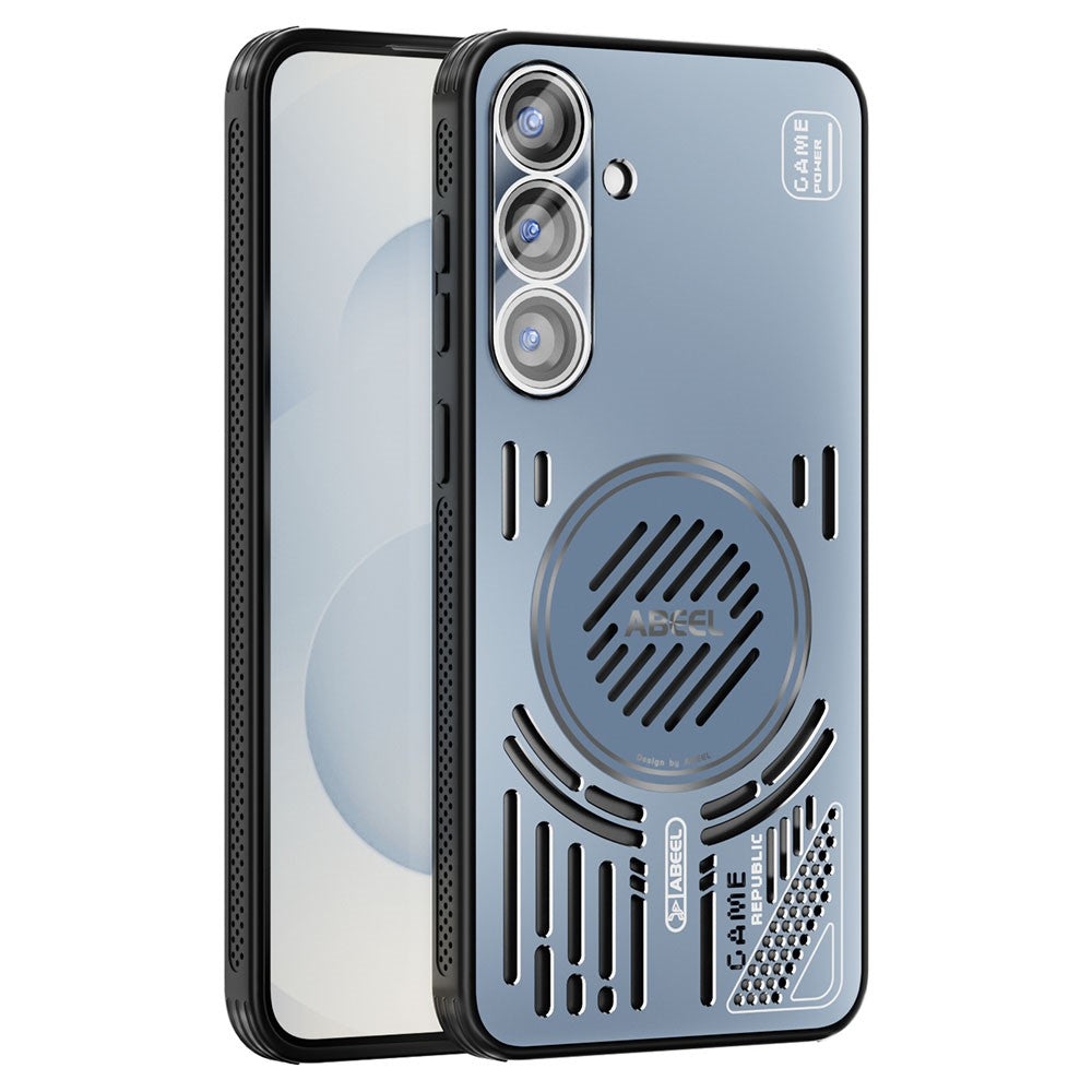 ABEEL For Samsung Galaxy S25+ Magnetic Case Aluminum Alloy + PC + TPU Hollow Heat Dissipation Phone Cover