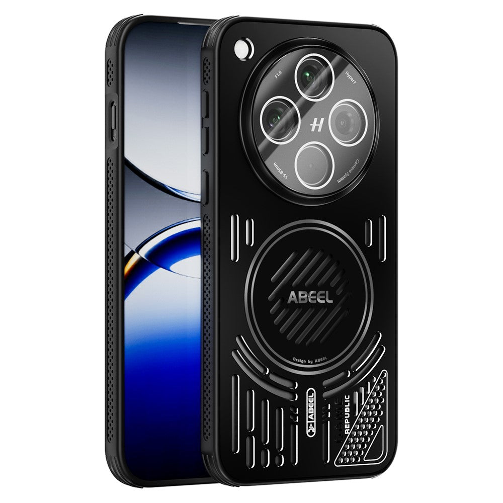ABEEL For Oppo Find X8 5G Magnetic Case Aluminium Alloy + PC + TPU Hollow Heat Dissipation Phone Cover