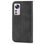 For Xiaomi 12X 5G / 12 5G / 12S 5G Cell Phone Case Imprinted Rhombus Pattern Calf Texture Stand Case Magnetic Auto Closing Wallet Phone Cover with Strap