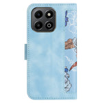 For Honor 400 Smart 5G / 4G / X7d 4G Case PU Leather Floral Phone Cover with Card Slots / Wrist Strap