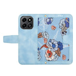 For Honor 400 Smart 5G / 4G / X7d 4G Case PU Leather Floral Phone Cover with Card Slots / Wrist Strap