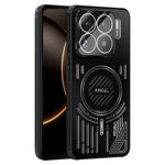 ABEEL For Xiaomi 15S Pro Magnetic Case Aluminium Alloy + PC + TPU Hollow Heat Dissipation Phone Cover