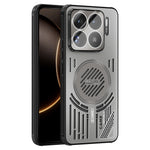 ABEEL For Xiaomi 15S Pro Magnetic Case Aluminium Alloy + PC + TPU Hollow Heat Dissipation Phone Cover