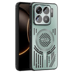 ABEEL For Xiaomi 15S Pro Magnetic Case Aluminium Alloy + PC + TPU Hollow Heat Dissipation Phone Cover