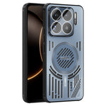 ABEEL For Xiaomi 15S Pro Magnetic Case Aluminium Alloy + PC + TPU Hollow Heat Dissipation Phone Cover
