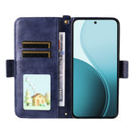 For Oppo Reno14 Pro 5G (Global) Leather Case Magnetic Closure Wallet Stand Phone Cover with Crossbody Strap