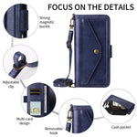 For Oppo Reno14 Pro 5G (Global) Leather Case Magnetic Closure Wallet Stand Phone Cover with Crossbody Strap