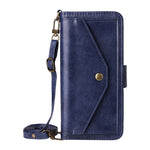 For Oppo Reno14 Pro 5G (Global) Leather Case Magnetic Closure Wallet Stand Phone Cover with Crossbody Strap