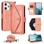 For Oppo Reno14 Pro 5G (Global) Leather Case Magnetic Closure Wallet Stand Phone Cover with Crossbody Strap