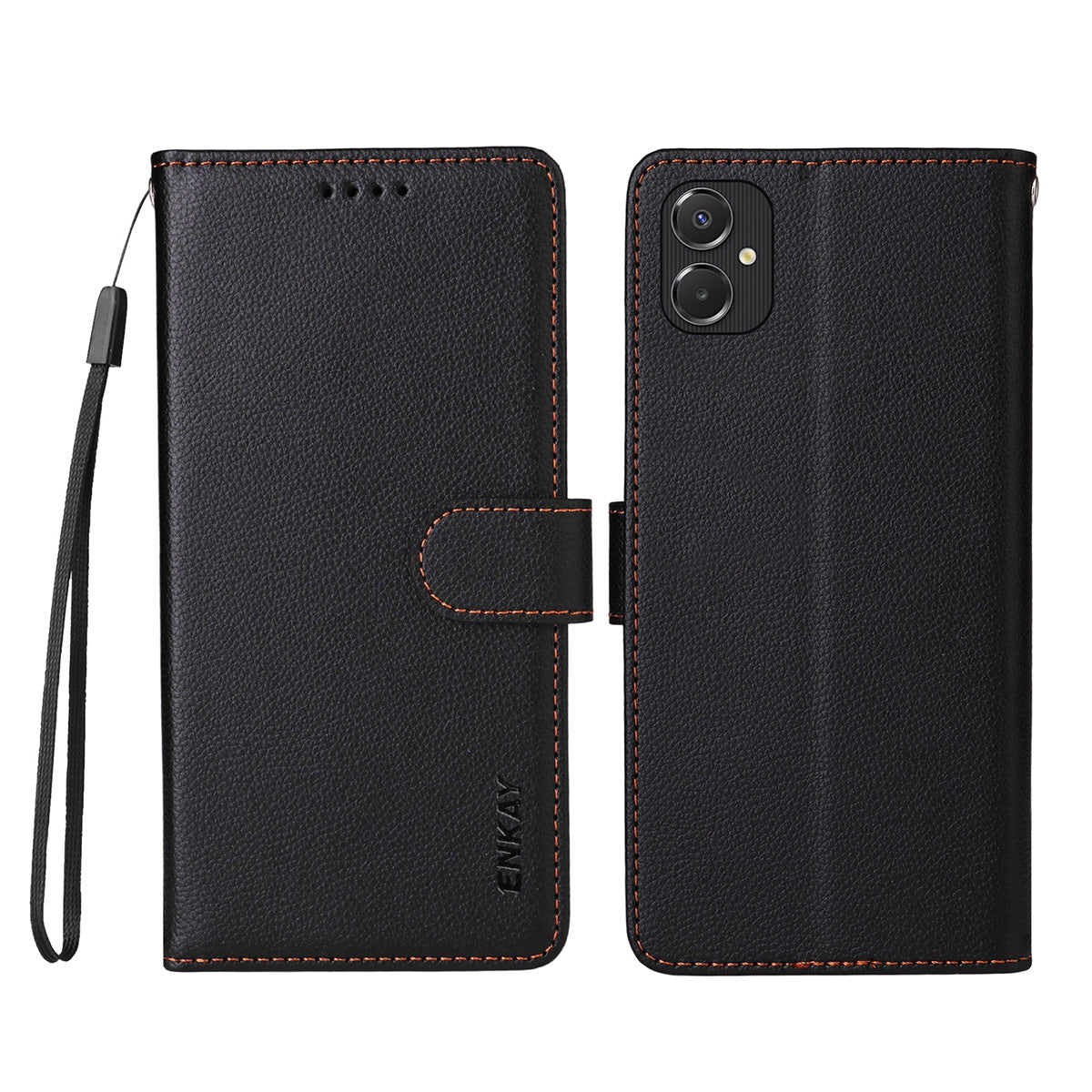 ENKAY HAT PRINCE For Samsung Galaxy A06 5G / Galaxy A06 4G Wallet Case with Strap RFID Blocking Leather Stand Phone Cover