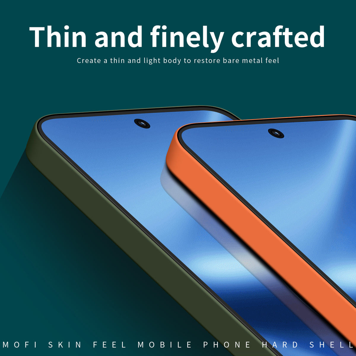 MOFI til Oppo K12s 5G-mobilcover, JK Qin-serien, soft-touch, mat, anti-fingeraftryk, bagside