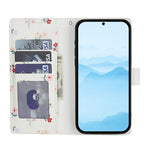 Samsung Galaxy A18 5G / A18 4G / A17 5G / A17 4G / A26 5G pung-etui med rombisk blomstermønster, læderflip-etui med rem