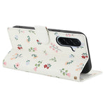 Samsung Galaxy A18 5G / A18 4G / A17 5G / A17 4G / A26 5G pung-etui med rombisk blomstermønster, læderflip-etui med rem